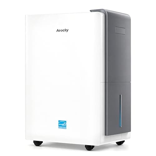 AEOCKY 7000 Sq.Ft Energy Star Most Efficient 2025 Dehumidifier, Max 140 Pint/Day Smart Compressor Dehumidifier with Drain Hose, Intelligent Humidistat,for Basement,Bedroom,Home,Bathroom