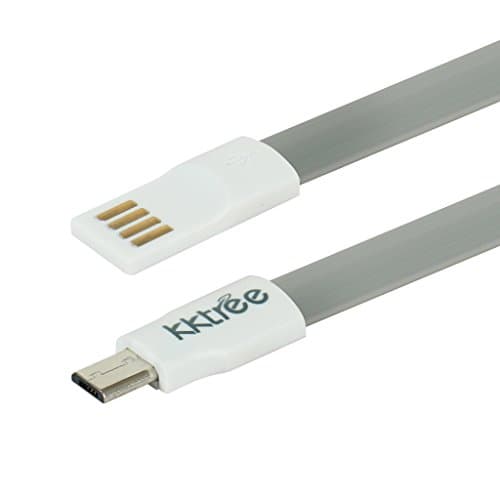 KKTREE Micro USB Cable Colorful Magnet 4 Feet Portable Travel Flat 2.0 Data Sync Charging Cord For Samsung Galaxy Note 2, Galexy S4, S3, S2, Nexus, Huawei, ZTE, HTC One X, One S, Sensation G14, ThunderBolt, Nokia N9 Lumia 920 900, Blackberry Z10, Sony Xperia Z, Gray