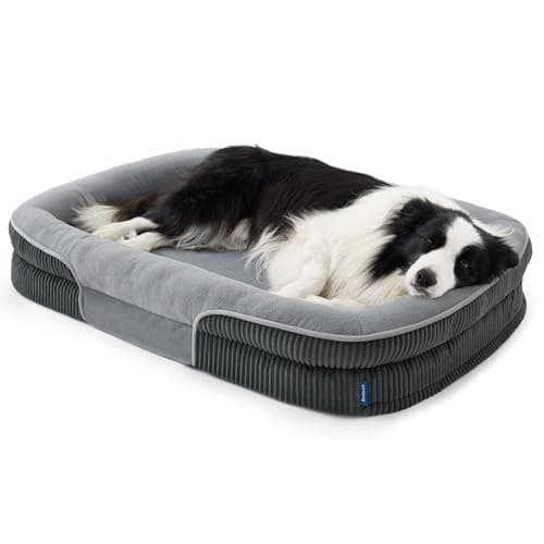 42" Bedsure XL Orthopedic Oval Bolster Dog Bed (Charcoal) $28.04, More + Free Shipping w/ Prime or on $35+