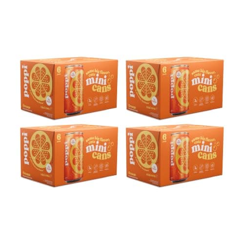 24-Pack 7.5 fl oz Poppi Prebiotic Soda (Orange) $18.89 w/ S&S + Free Shipping w/ Prime or on $35+ $20.99