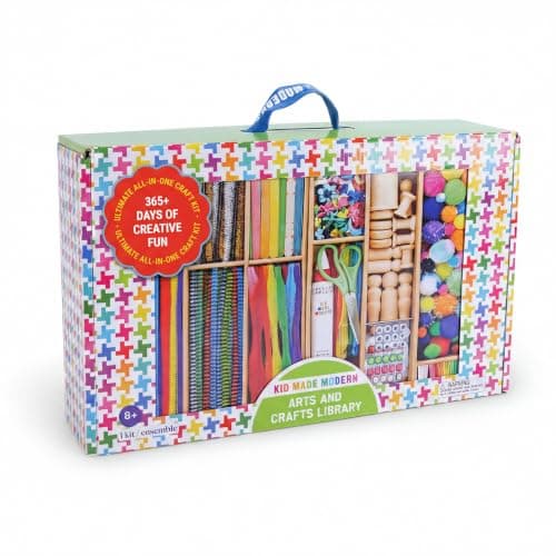 Kid Made Modern Arts & Craft Kit w/ Pipe Cleaners, Pom Poms, Popsicle Sticks, Beads & More $27.99 + Free Shipping w/ Prime or on $35+