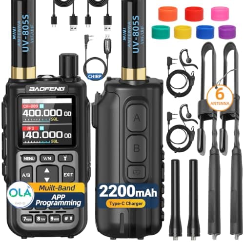 BAOFENG UV-5R Mini Ham Radio Handheld Long Range 2200mAh Battery Radio 2Pcs