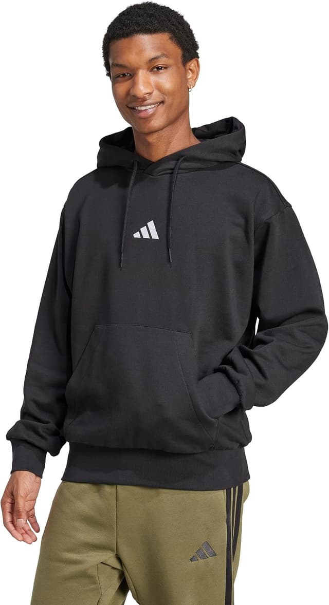 ADIDAS Essentials Fleece Hoodie - Only Black, Standard Sizes S & M. $25