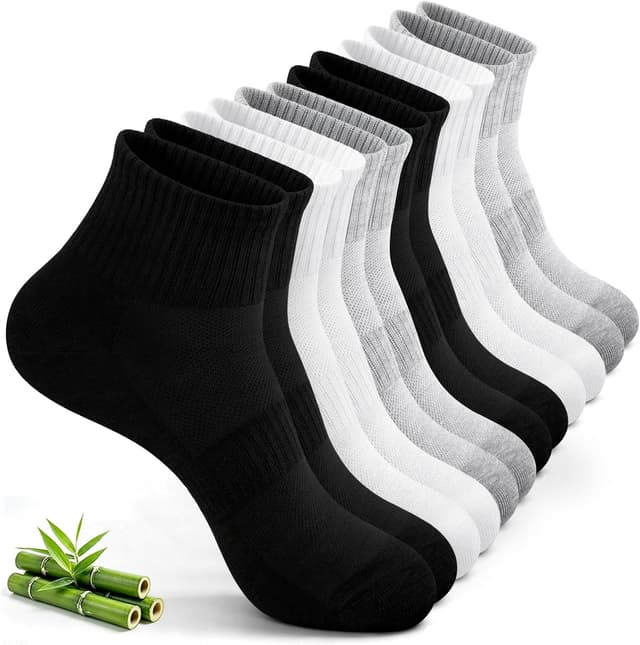 Amazon – Fawarior Women's 6-Pair Bamboo-Viscose Quarter Crew Socks - $5.84 w/ Code